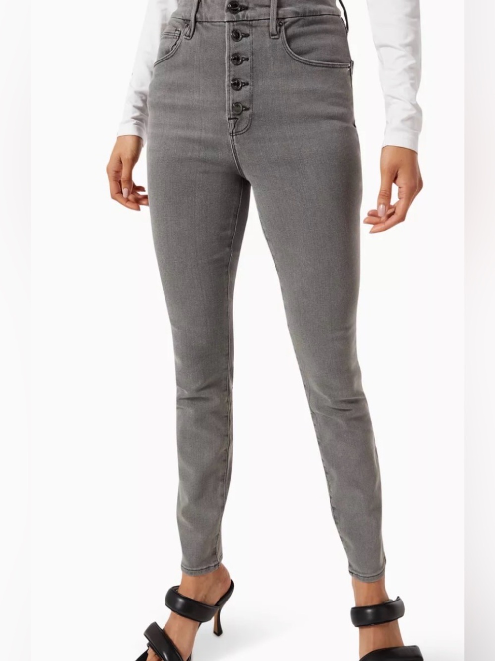 Good American High-Rise Button-Fly Women's Jeans